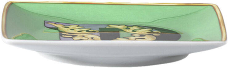 Bowl 12cm sq. flat, Holiday Alphabet D, Versace