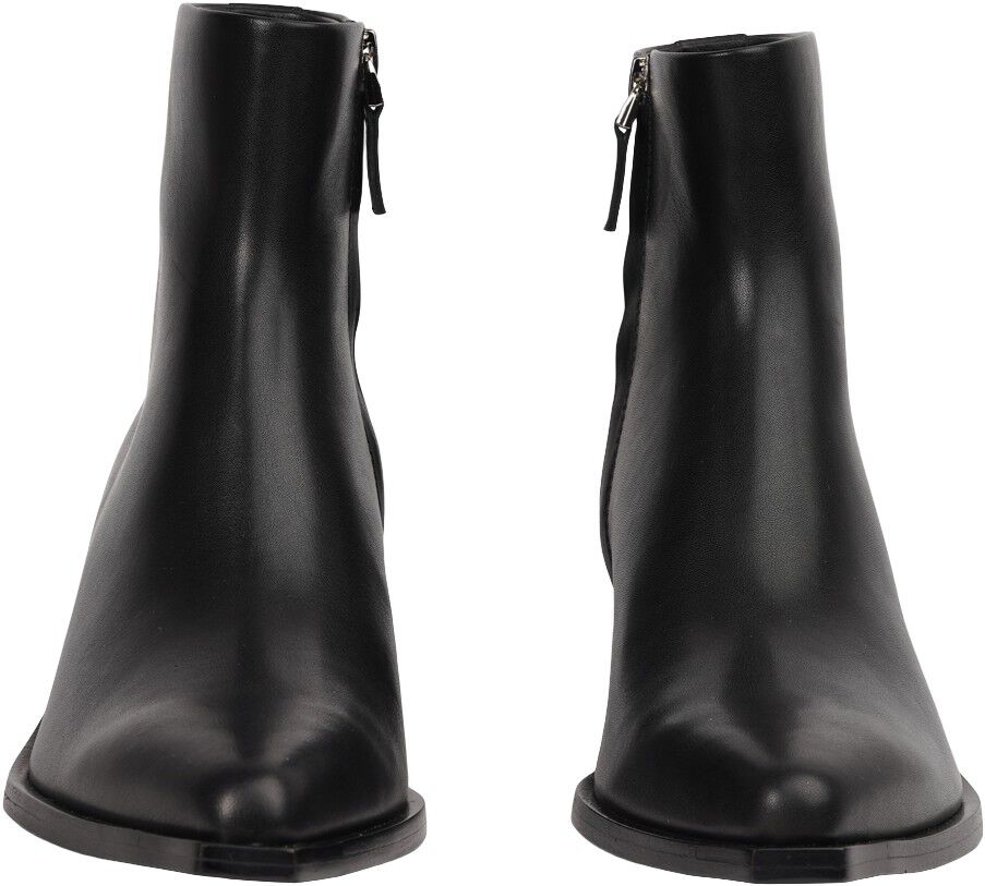 DULZURA - ANKLE LEATHER BOOTS WITH ZIPPER