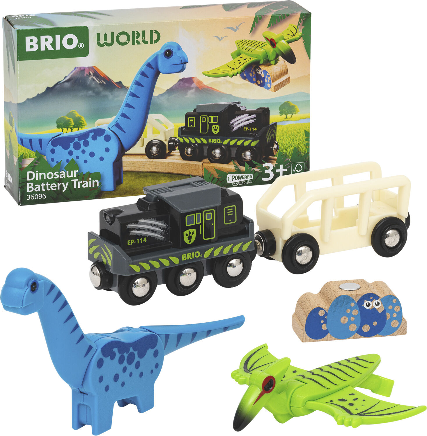 Brio Dino batteri Tog