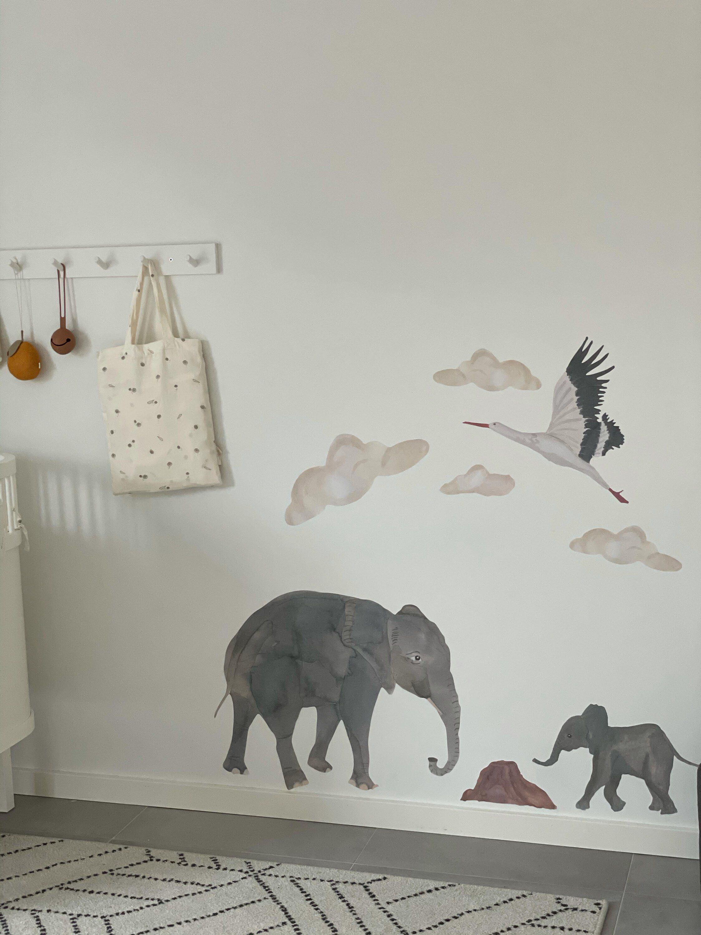 Wallsticker Skyer 5- pak