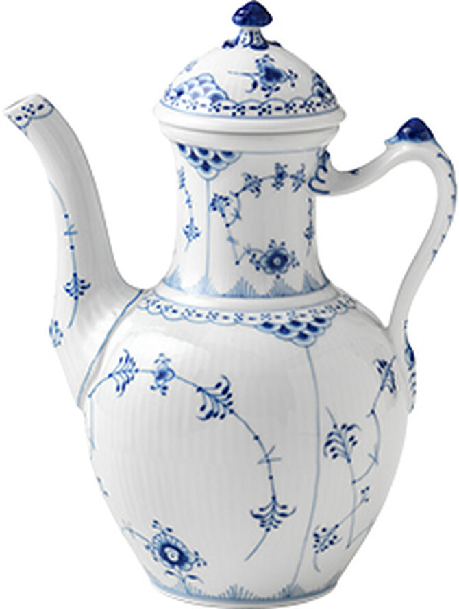 Blue Fluted Half Lace kaffekanna 1 L