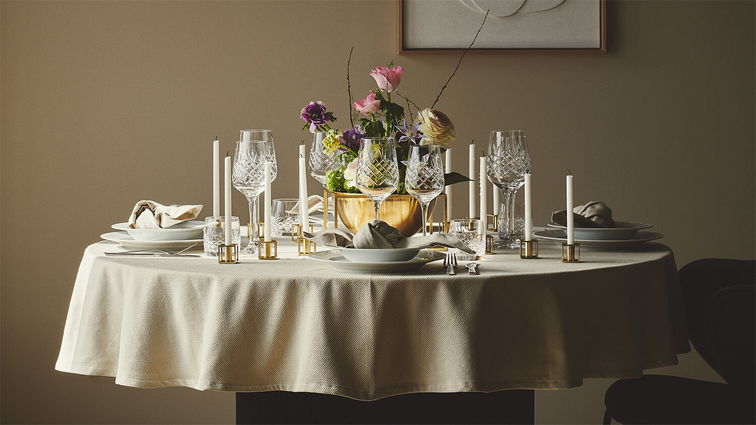 Kubus Candle Holder, Micro Gold-Pla