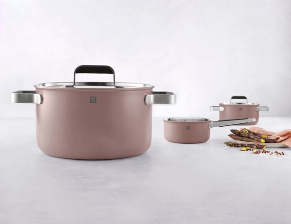 Kastrull & stekpanna set, 3-st, 18/10 Rostfritt stål