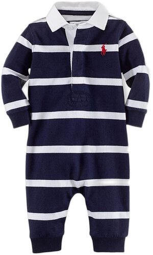 Striped Cotton Jersey Rugby Coverall