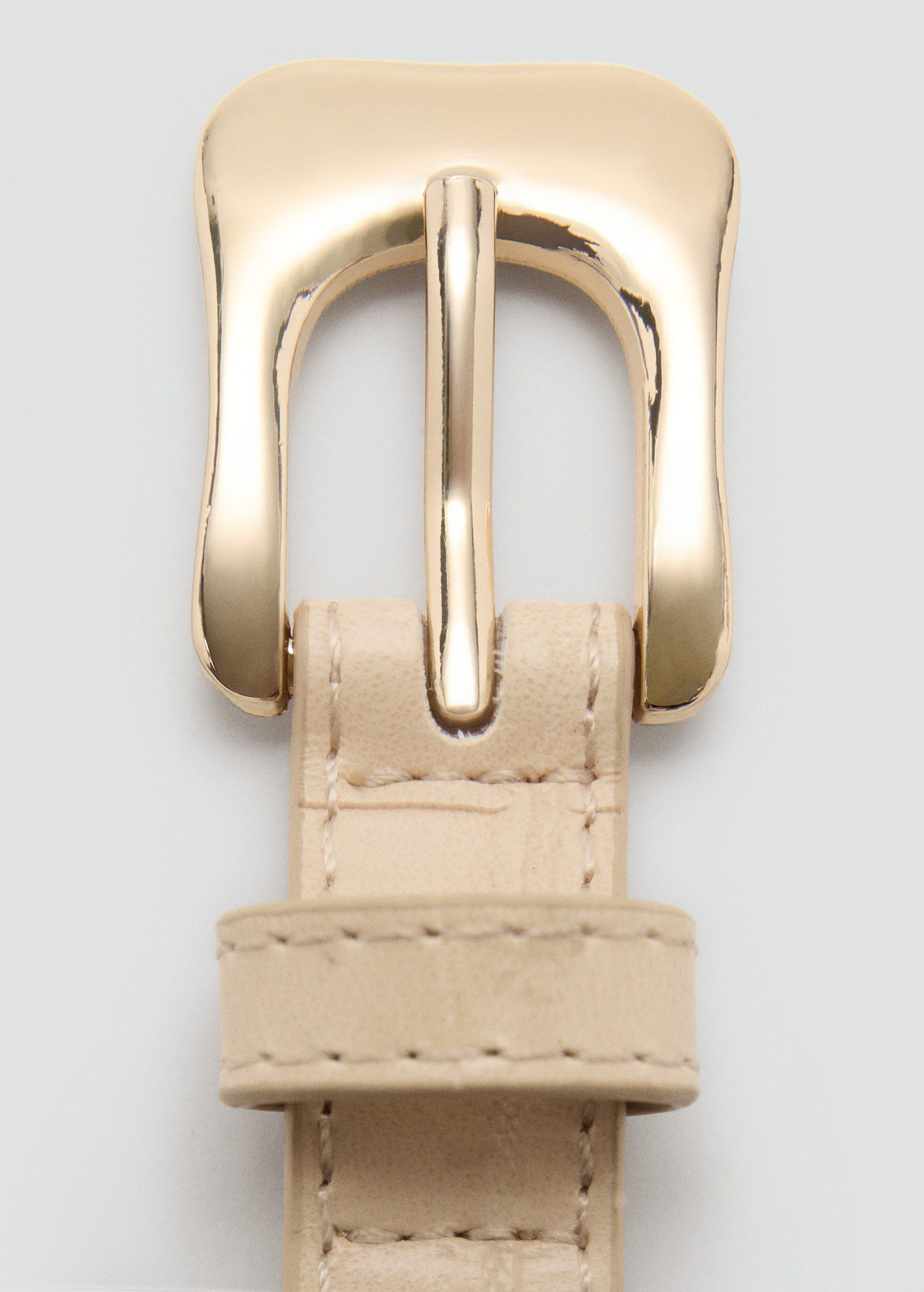 Croco faux-leather belt