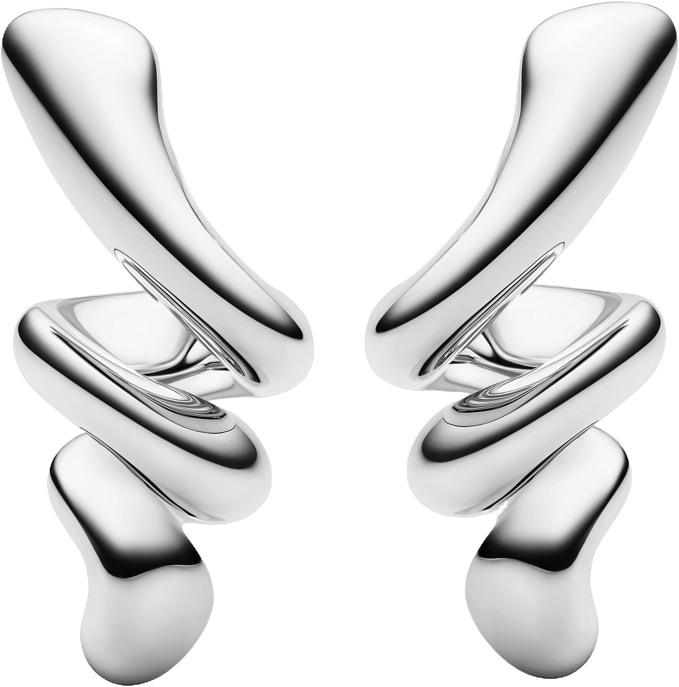 Coil Earrings Small Silver - PAIR