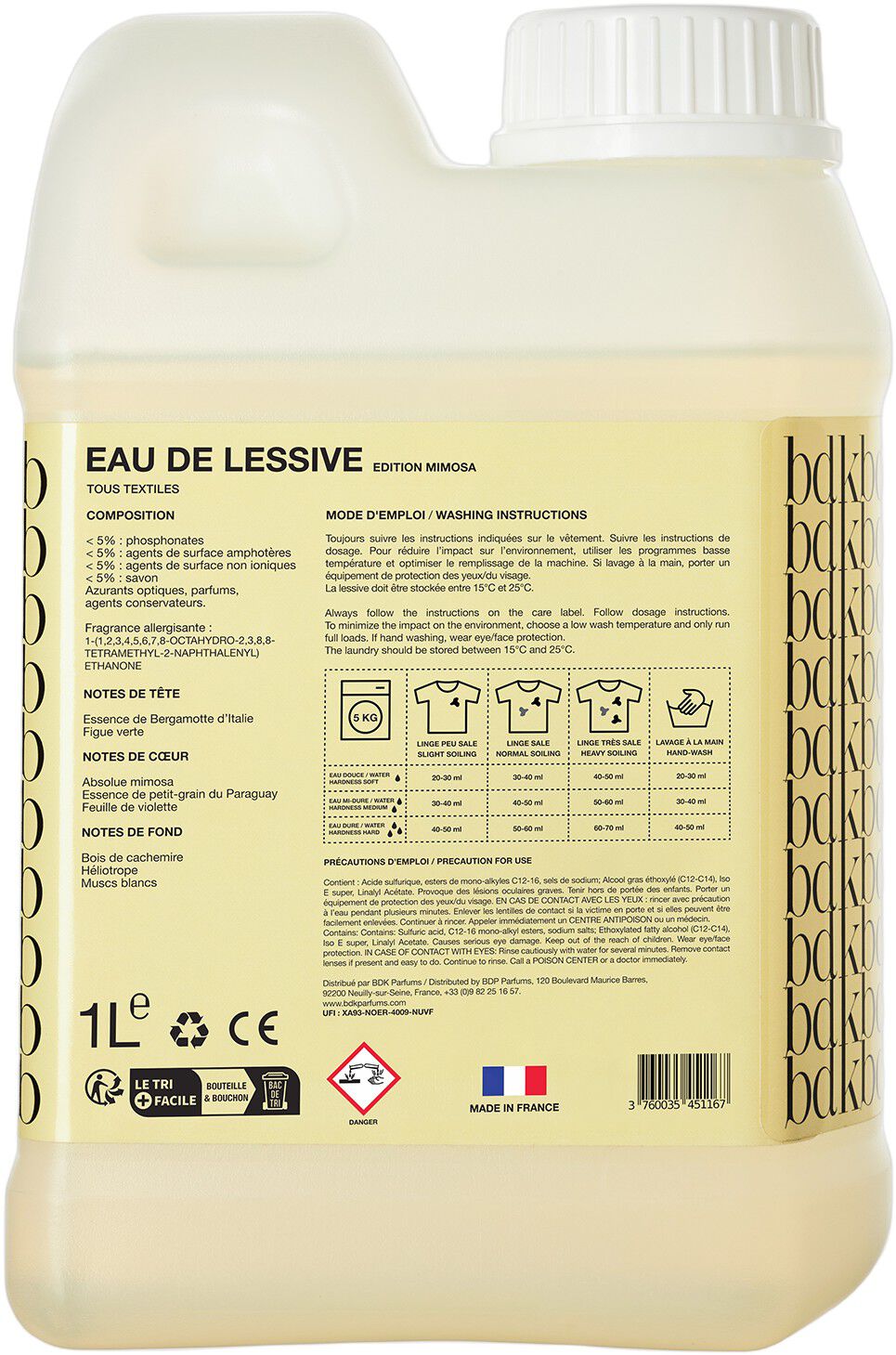 BDK LAUNDRY WATER MIMOSA - 1L