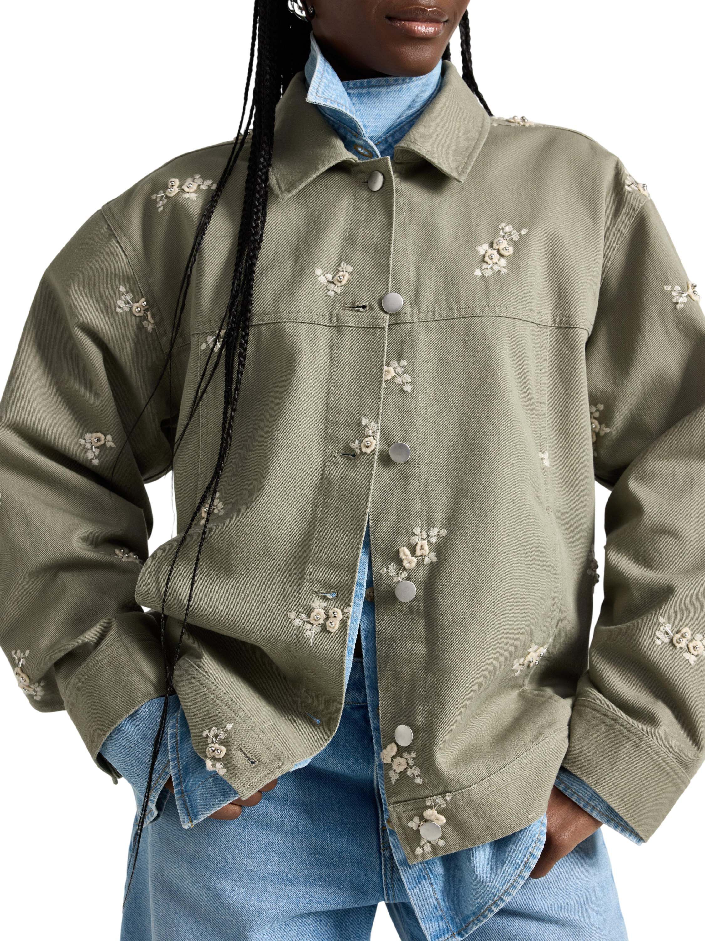 Woven jacket in cotton with a relax