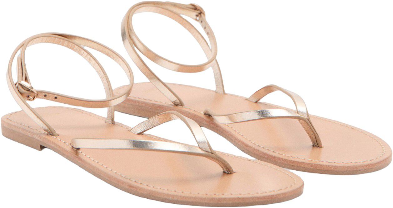 Metallic straps sandals