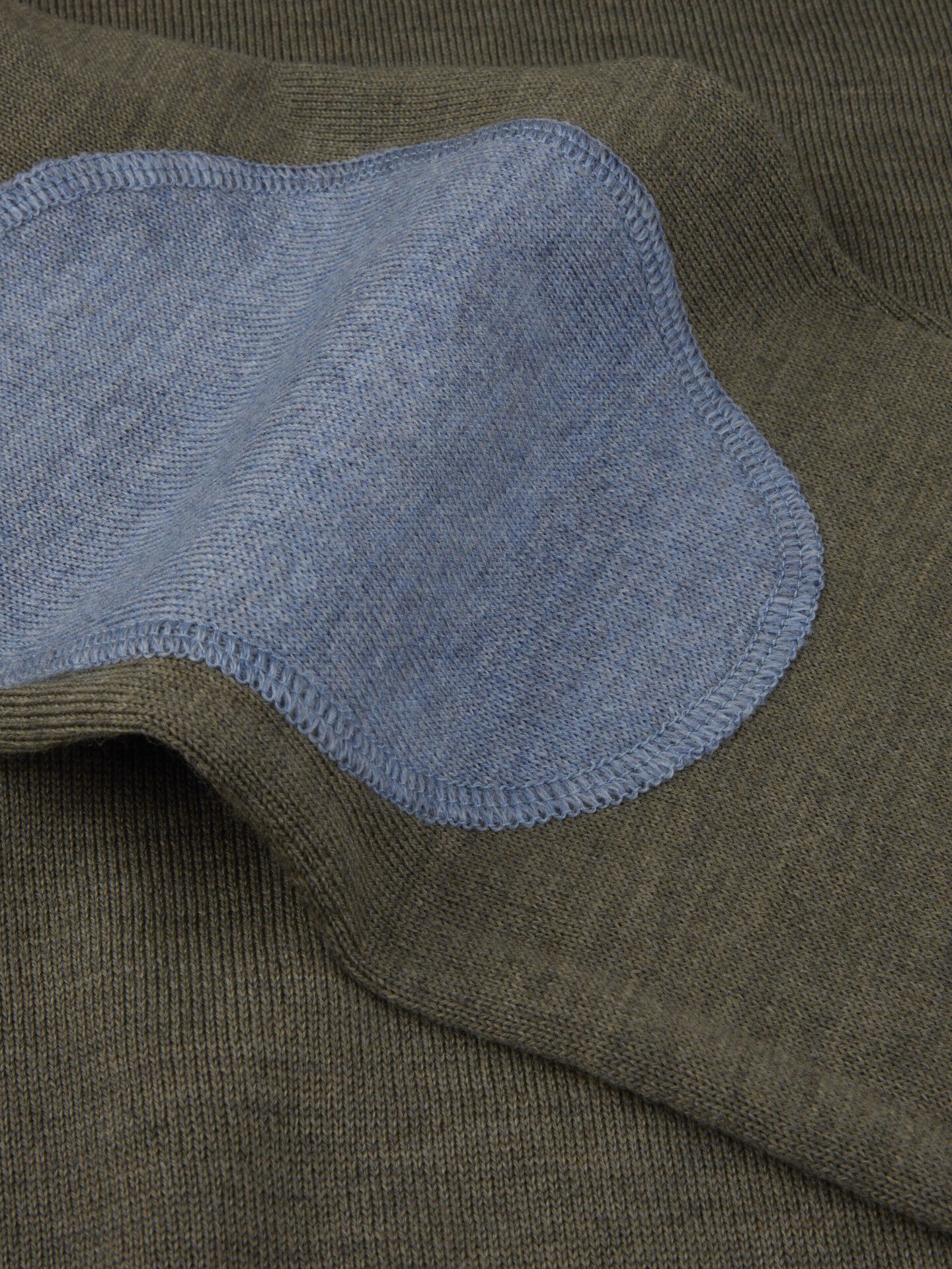 Sweater Knitted Crew Neck With Patch Merino Wool