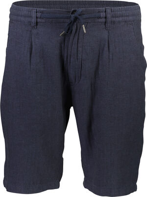 Linen blend herringbone shorts