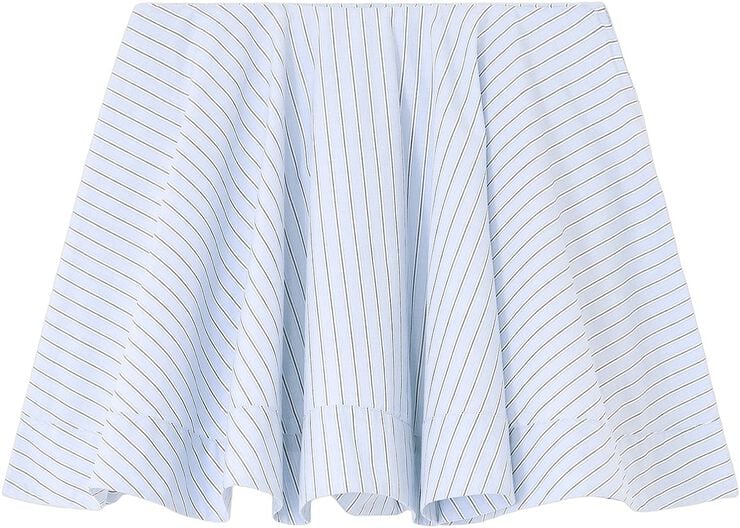 Stripe Cotton Mini Circle Skirt