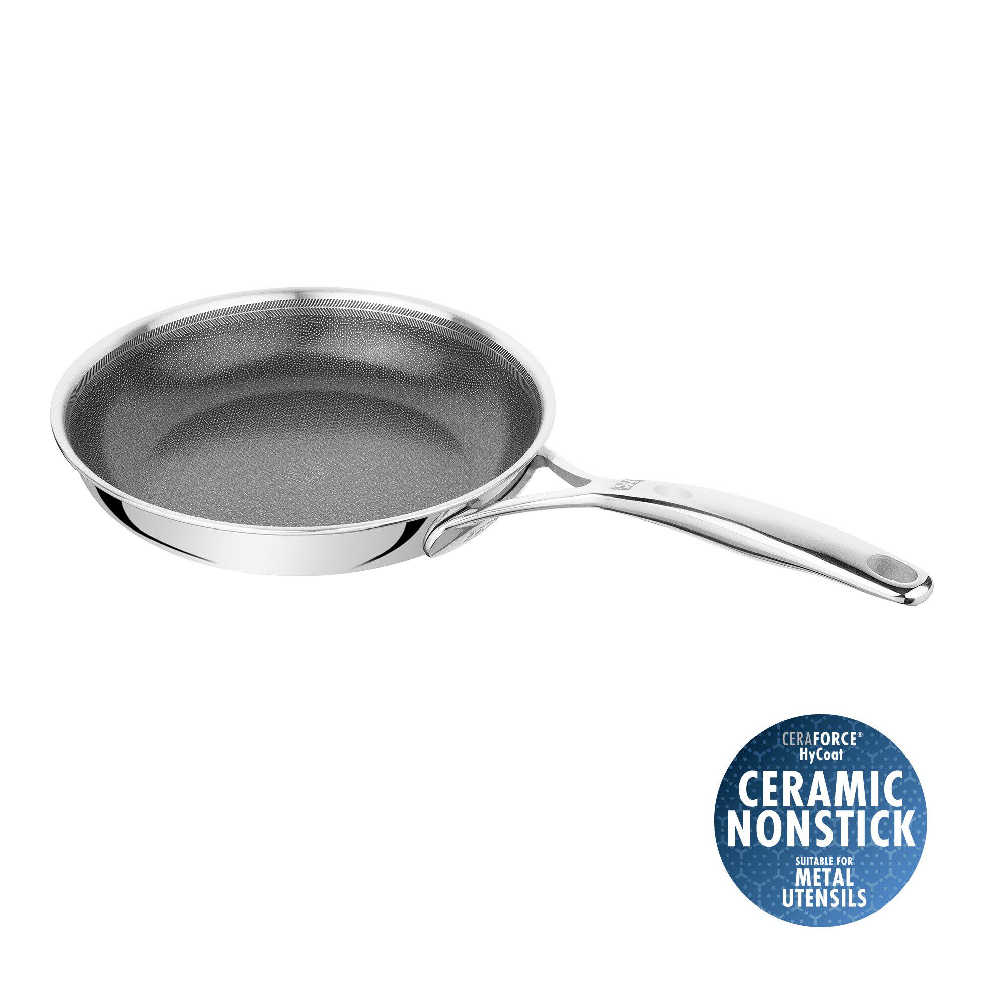 Stekpanna 24 cm, 18/10 rostfritt st&aring;l, silver