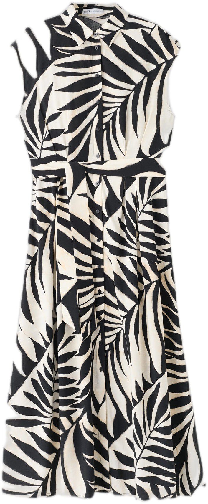 Printed shirt dress