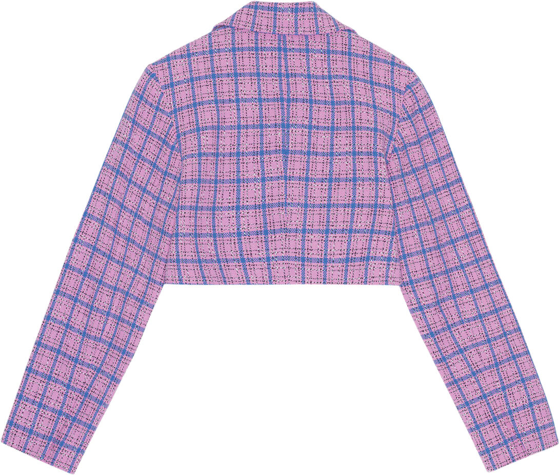 Check Suiting Cropped Blazer