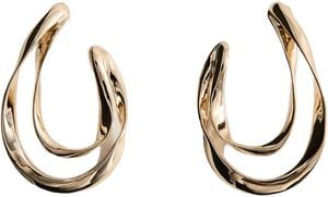Irregular oval earrings