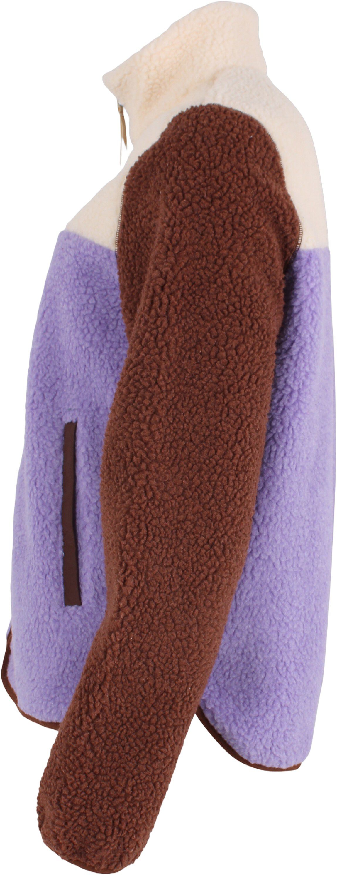Danebirk Fleece Zip-Up Light Lilac/Light Beige/Dark Wine