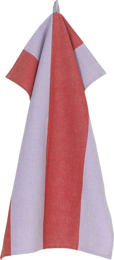 Hale Tea Towel - Red/Lilac