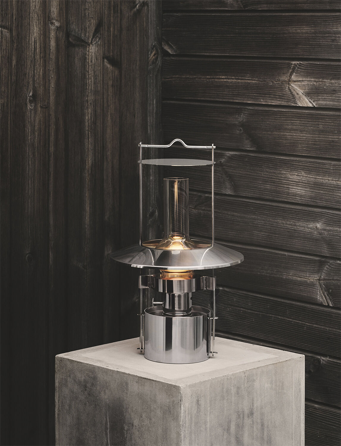 EM portable LED skeppslampa H 43 cm steel