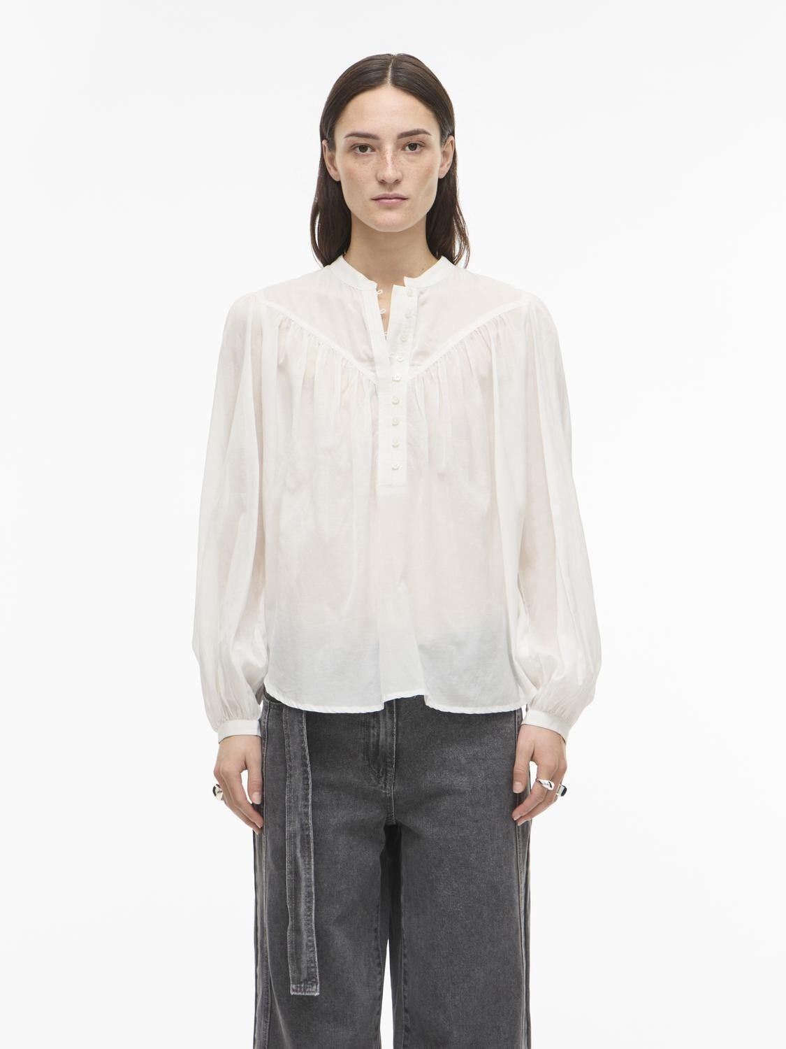 ROUSALLY L/S CHINA COLLAR SHIRT