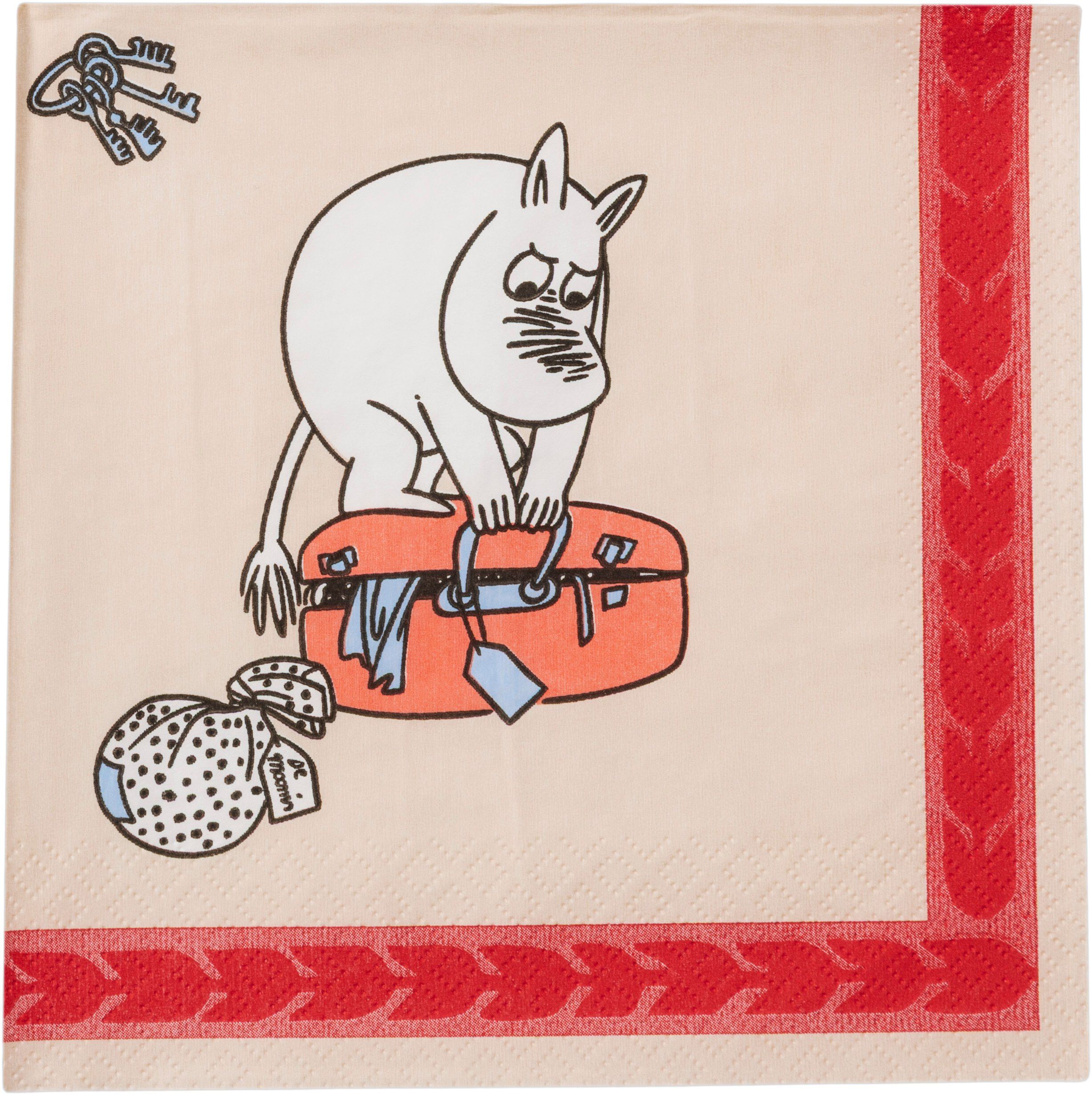 Moomin Arabia papirserviet 33cm Ferieklar