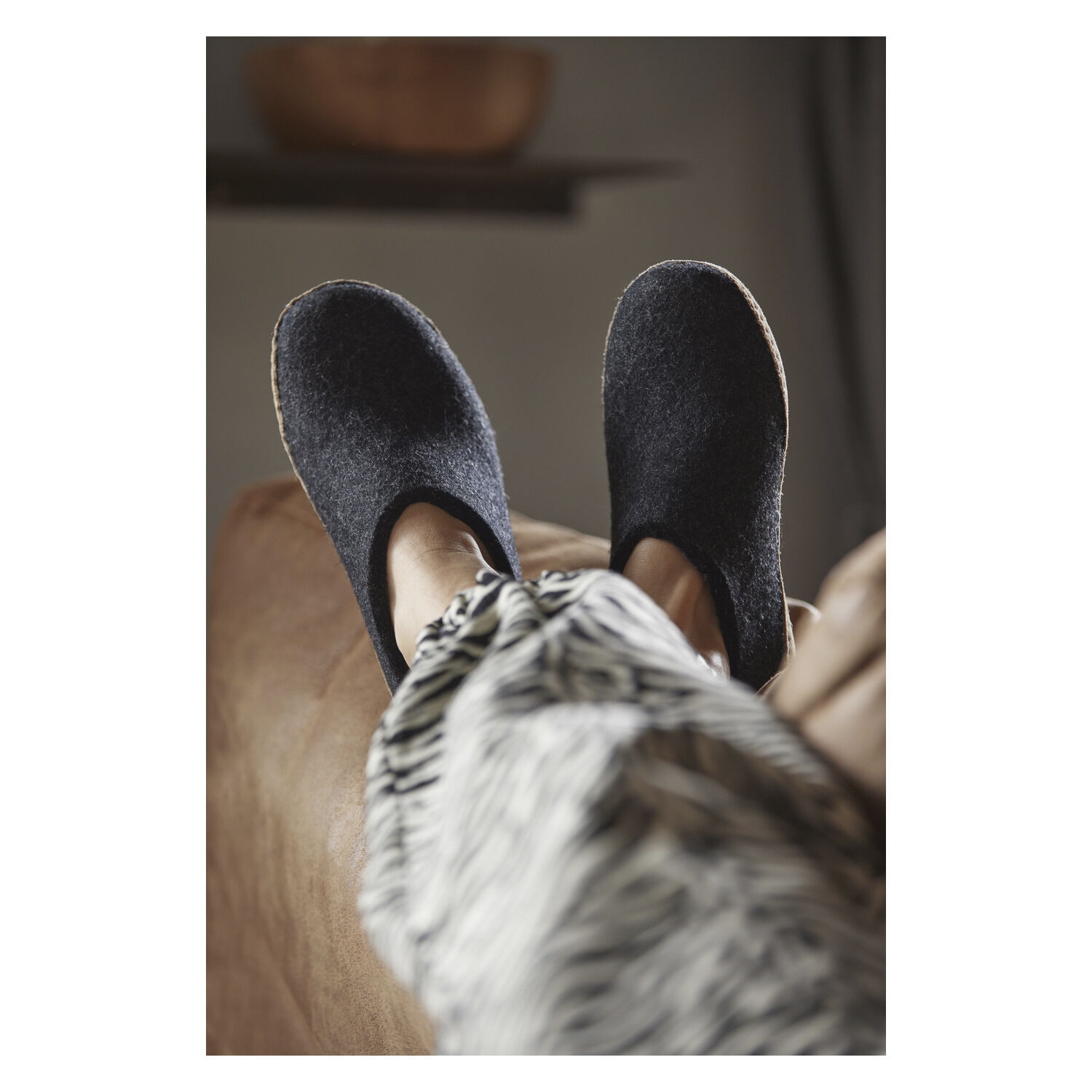 Glerups sko med skinds&aring;l