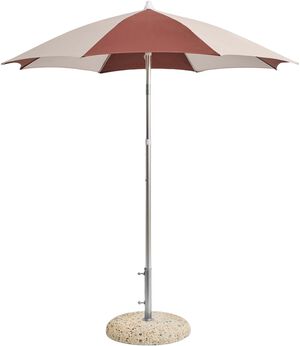 Terrazza Parasol-Octagon-Off-white and burgundy
