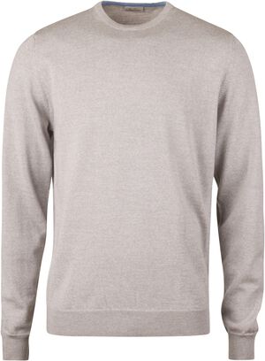 Pullover Knitted Crew Neck With Patch Merino Wool