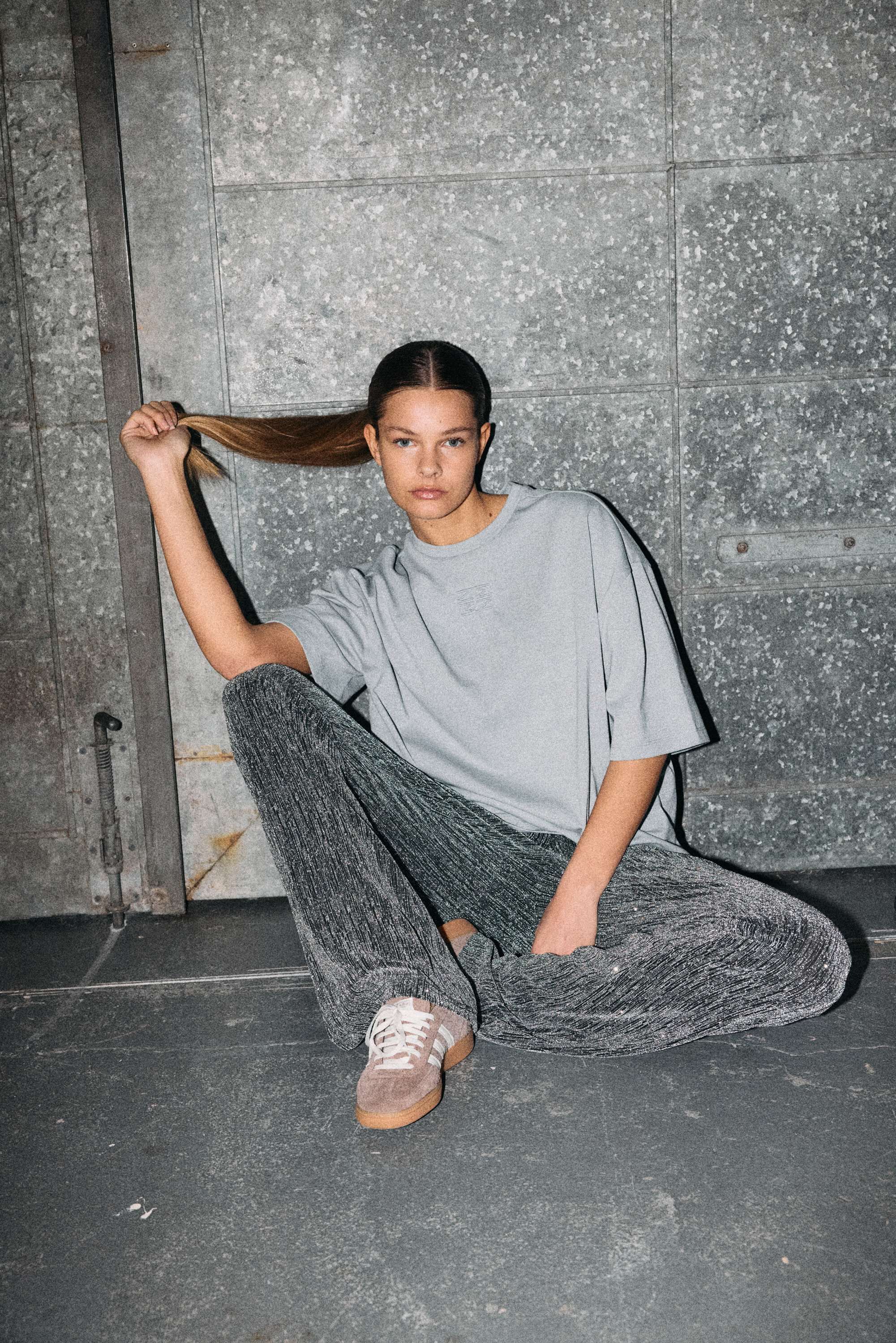 NMNADINE GLITTER EMBOS T-SHIRT