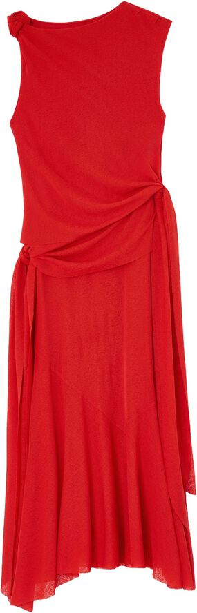 Marl Mesh Draped Knot Detailing Lon