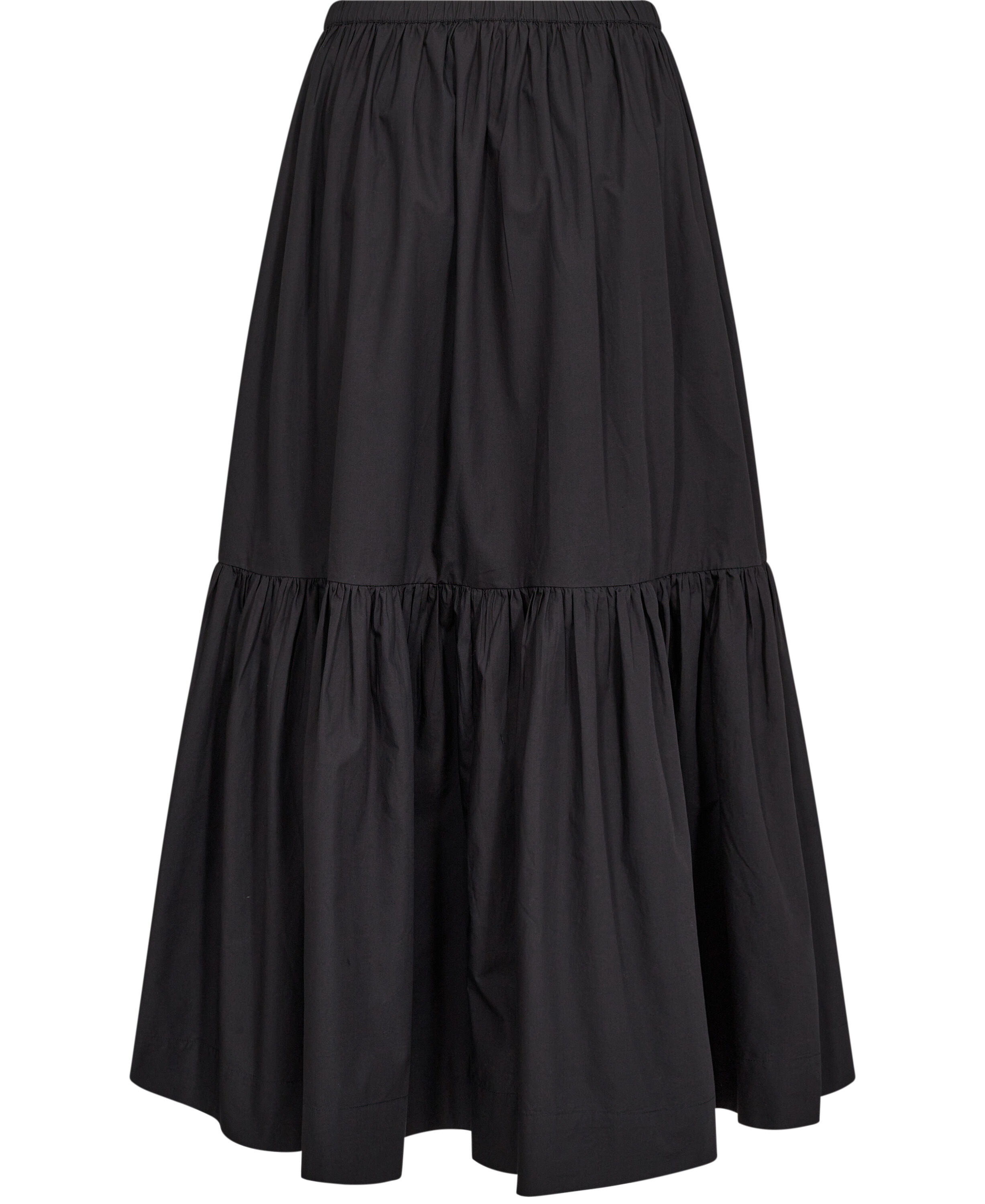 Cotton Poplin Maxi Flounce Skirt
