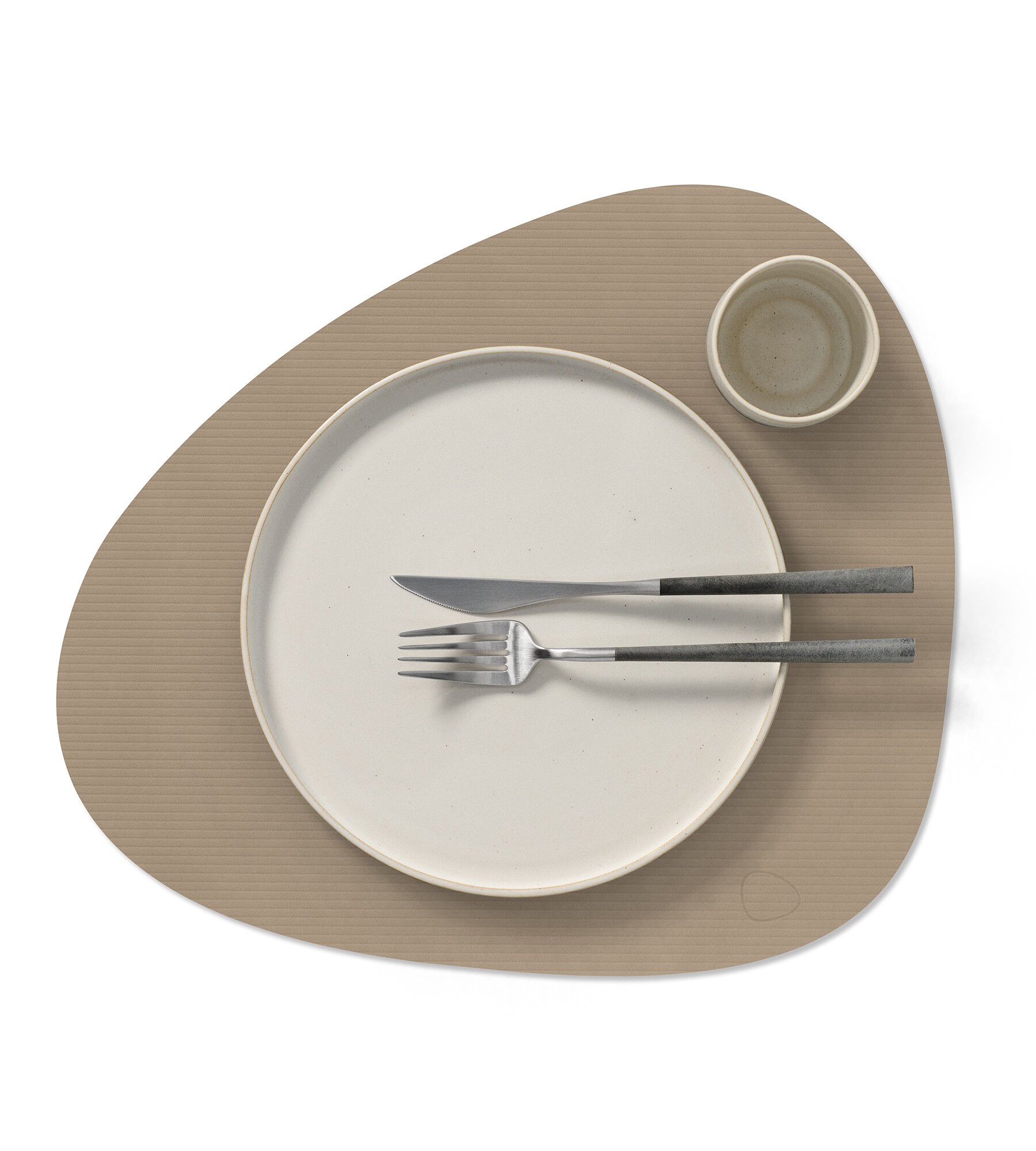 Table Mat Curve L Corduroy Clay Brown