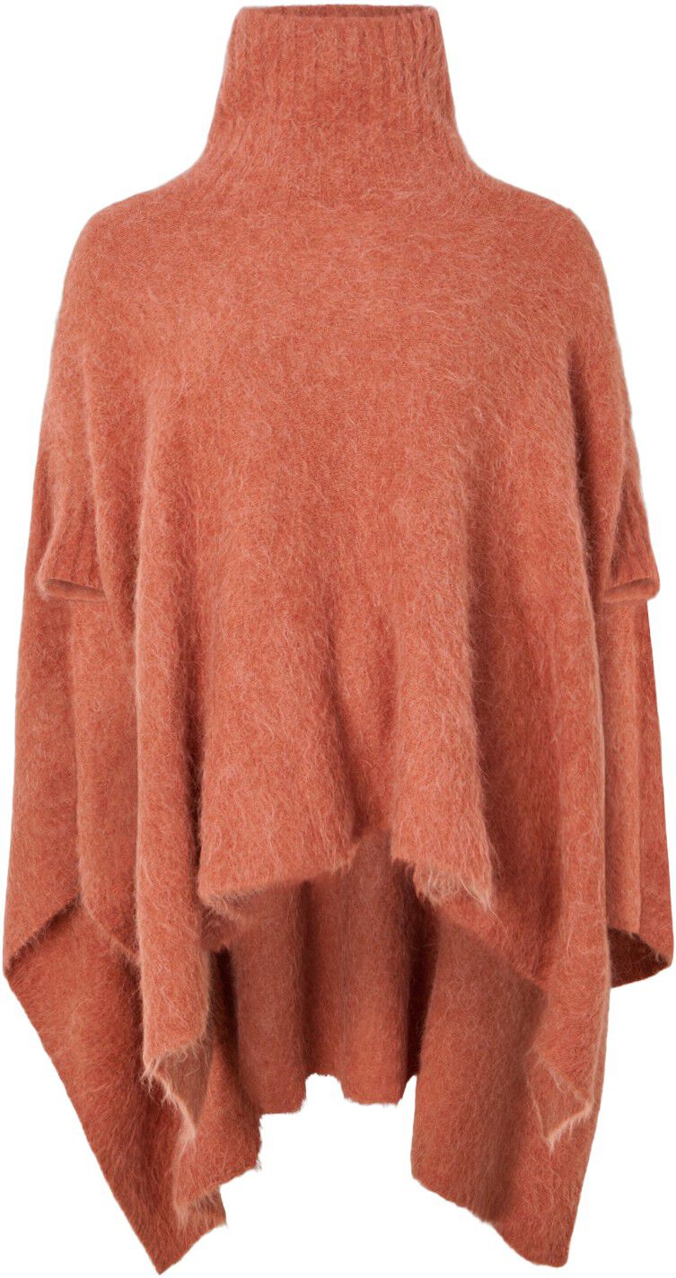 Fluffy knit poncho - Dede