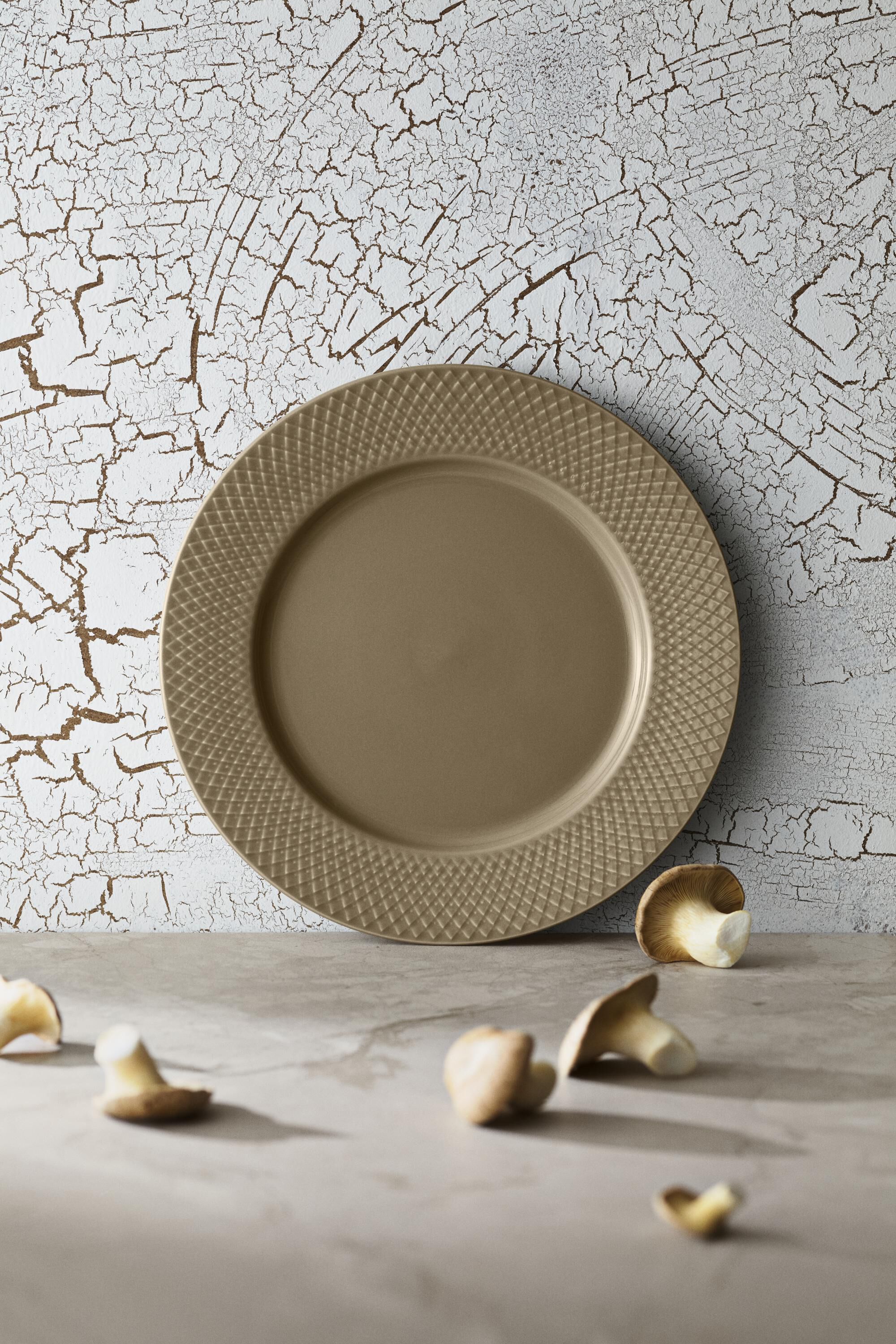 Rhombe Earth Middagstallerken &Oslash;27 cm clay