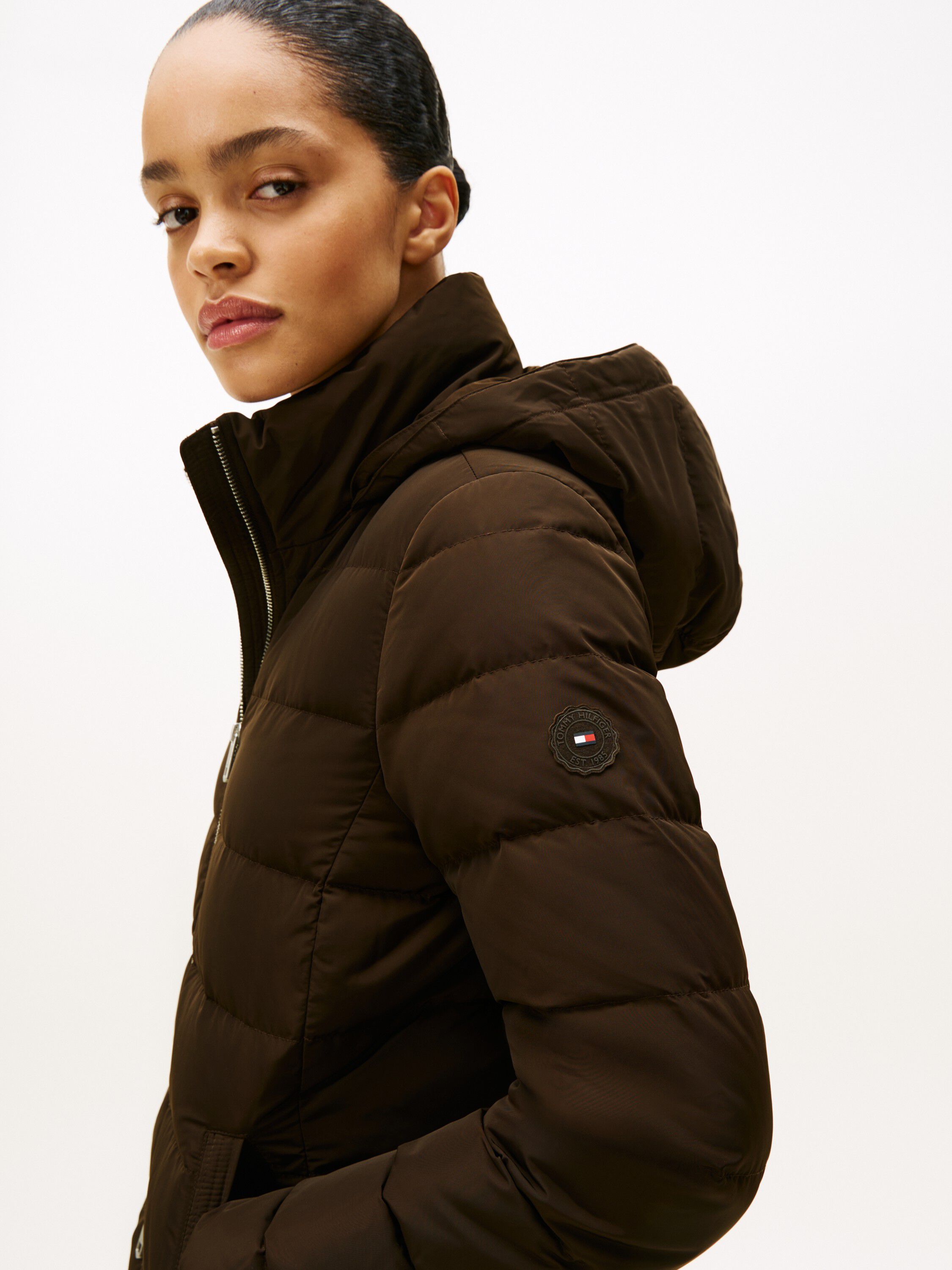 MW DOWN SLIM COAT WITH FUR