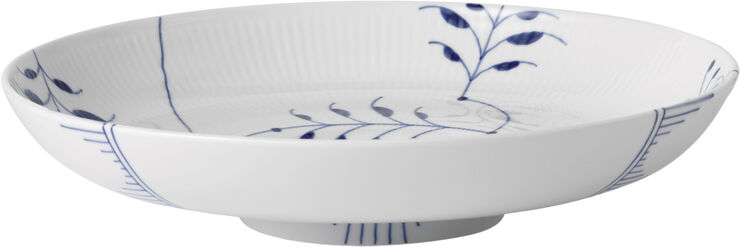 Blå Mega Riflet 34 cm Fad