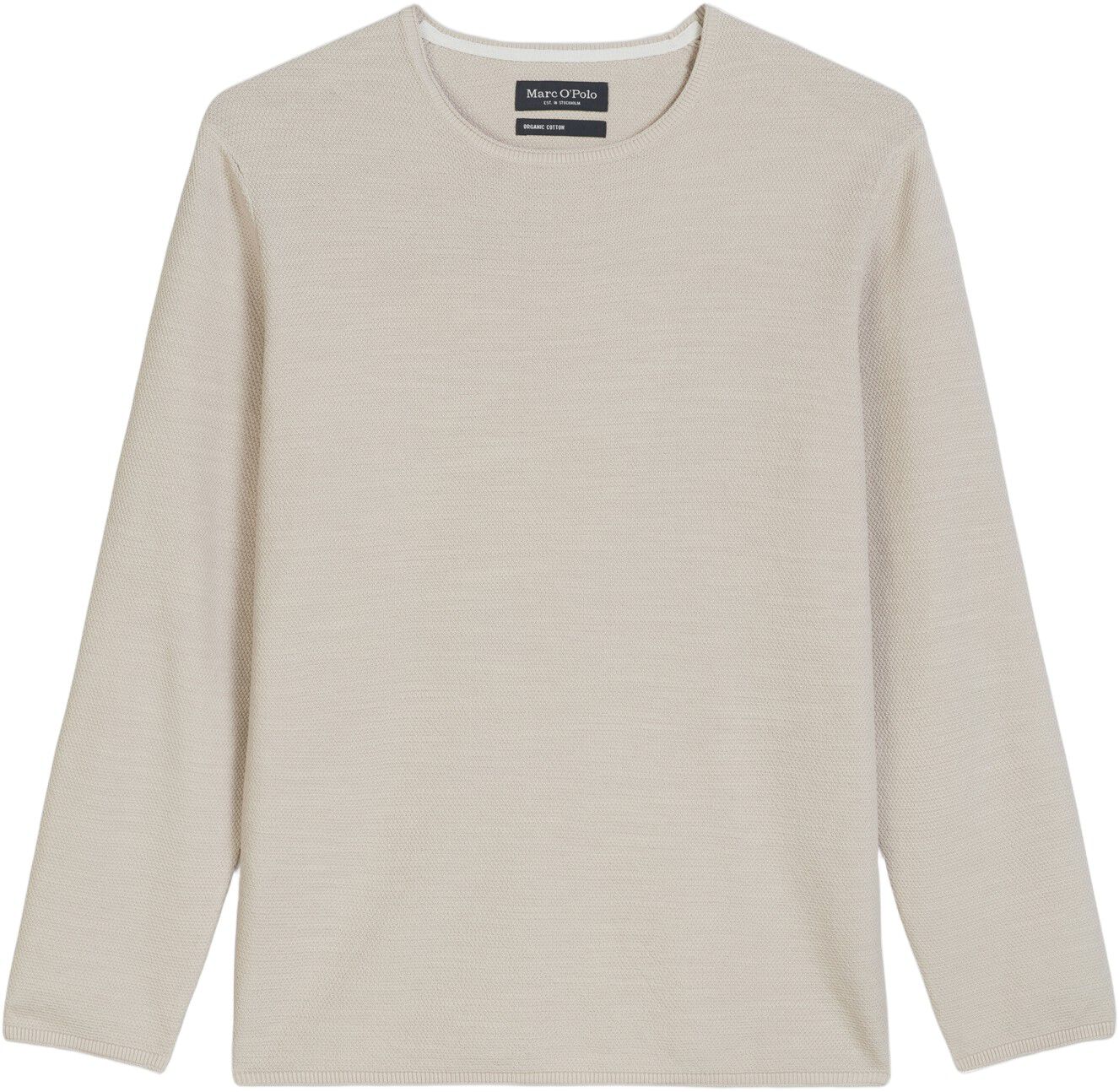 Crewneck, cotton slub, piqu&eacute; struct