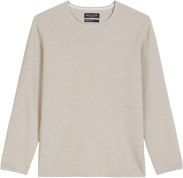 Crewneck, cotton slub, piqué struct