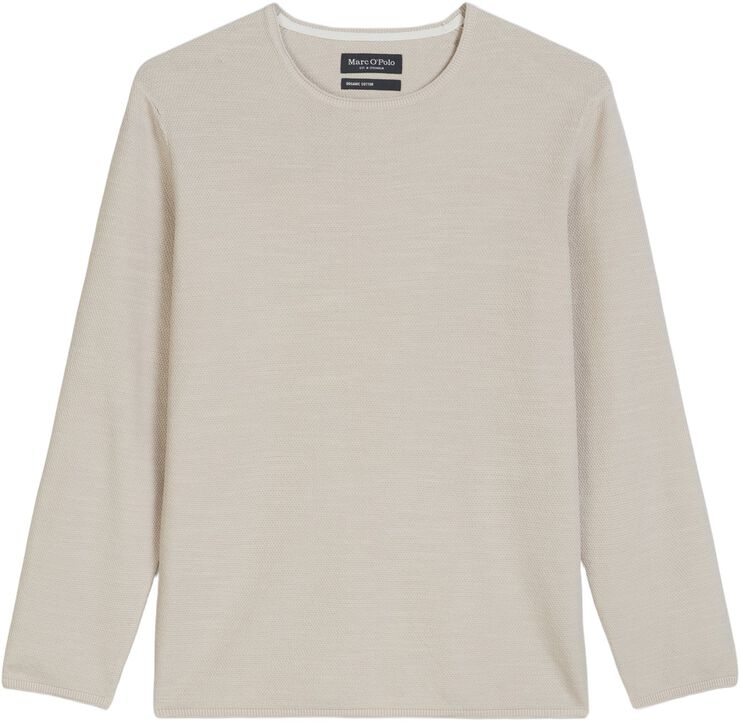 Crewneck, cotton slub, piqué struct