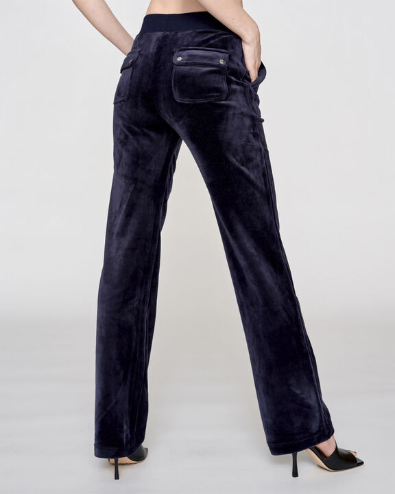 Del Ray Classic Velour Pant Pocket Design