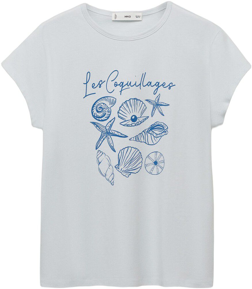 Printed cotton-blend t-shirt