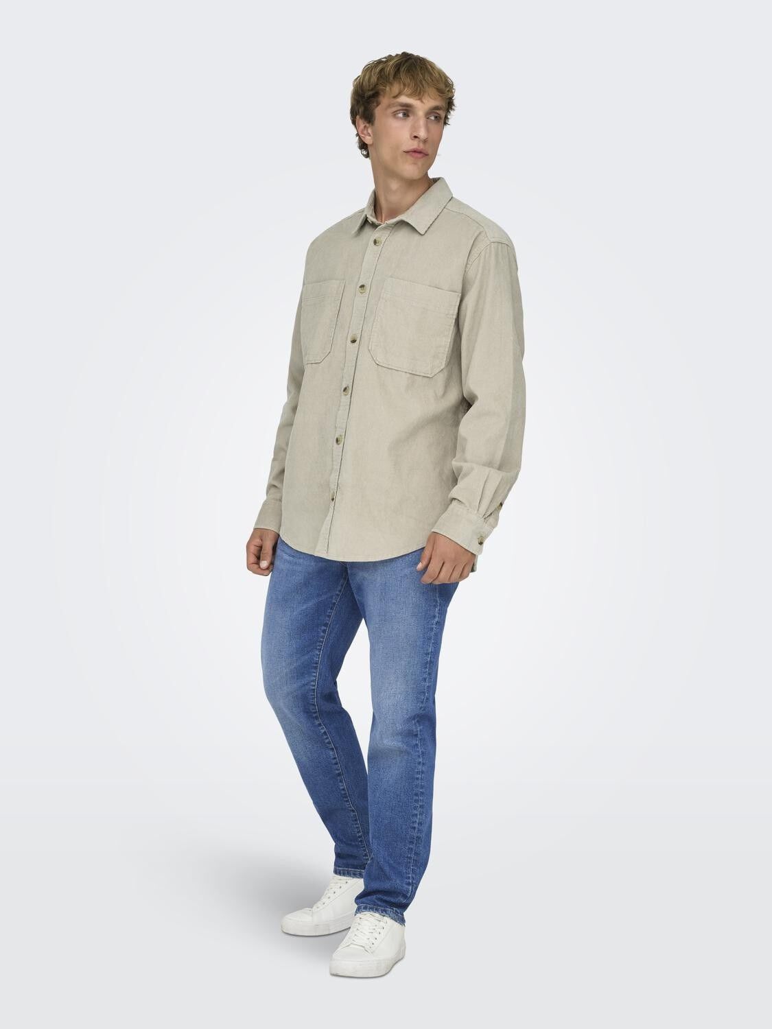 Onsalp Rlx 2Pkt Washd Cord Ls Shirt Noos