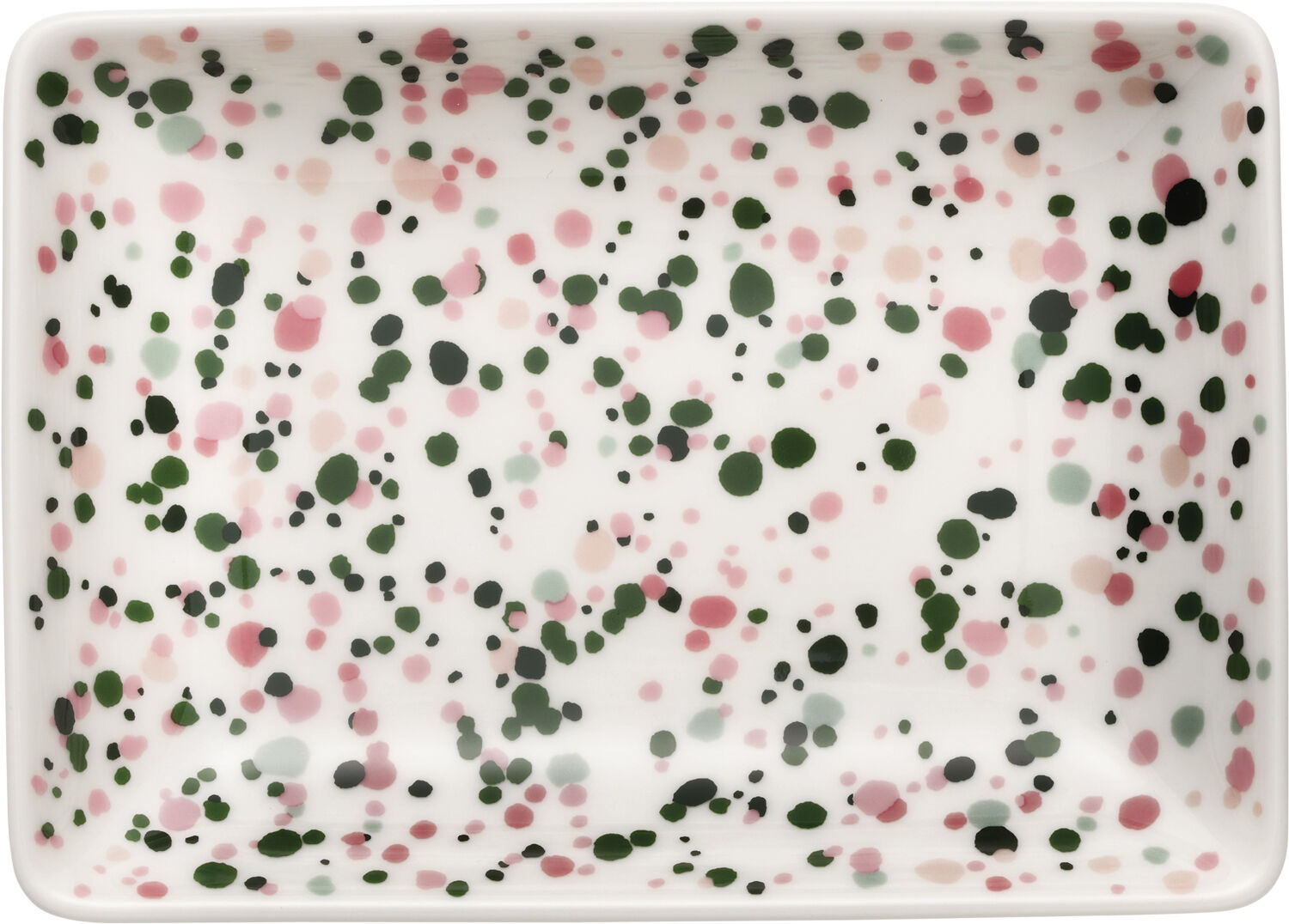 OTC A6 Tallerken 10x15 cm Helle Pink-Gr&oslash;n