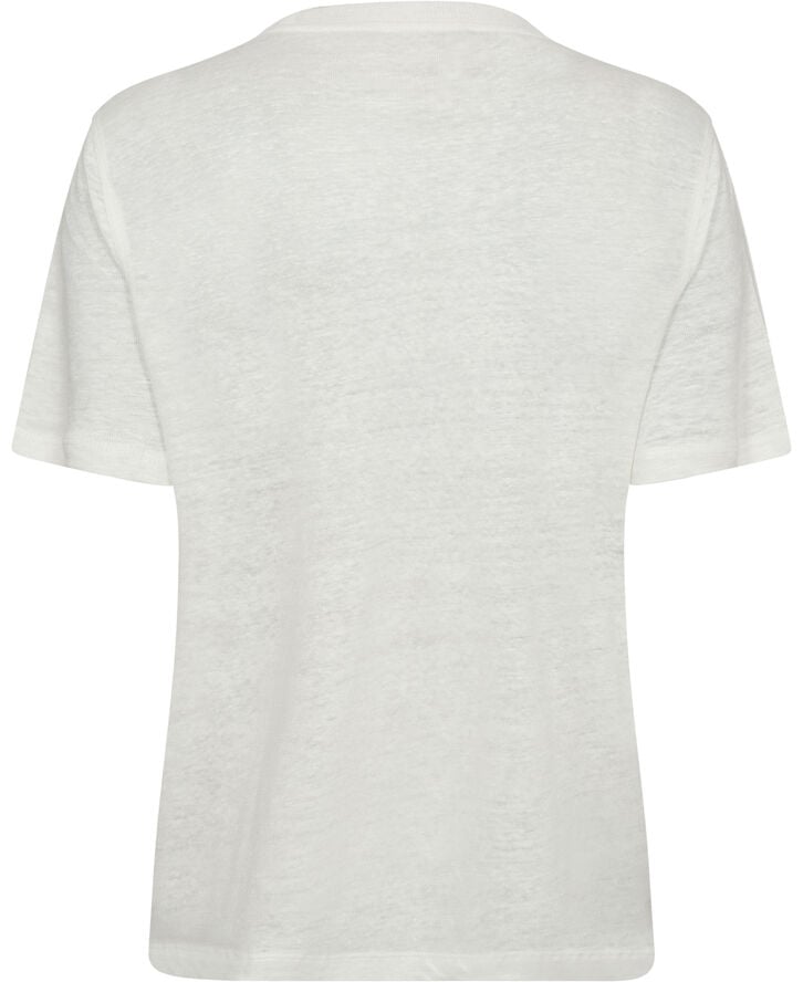 Short-sleeved linen t-shirt