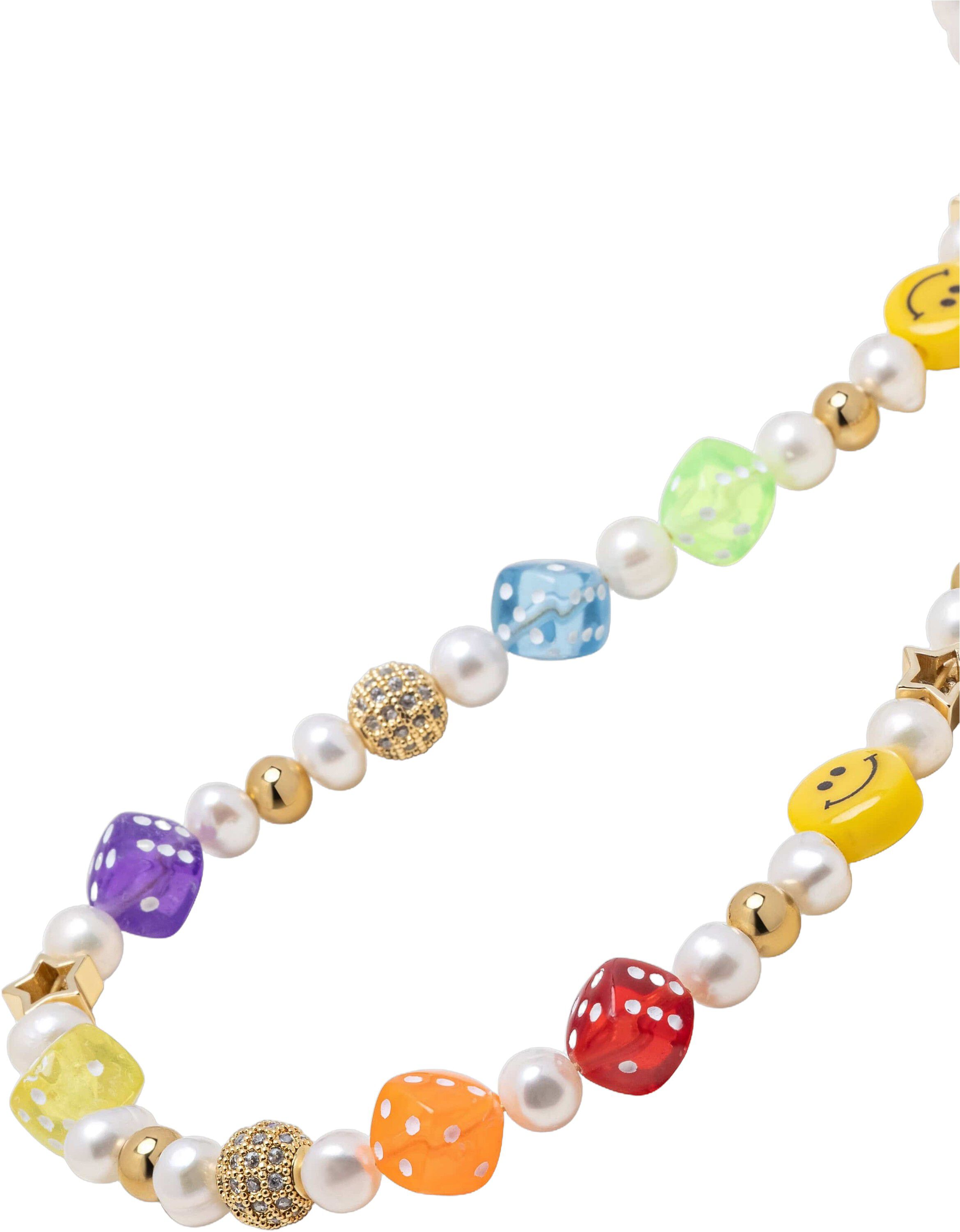 Men's Pair of Dice Pearl Necklace