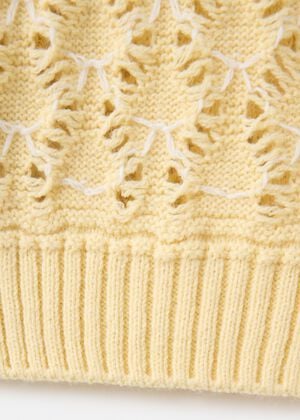 Openwork knit sweater