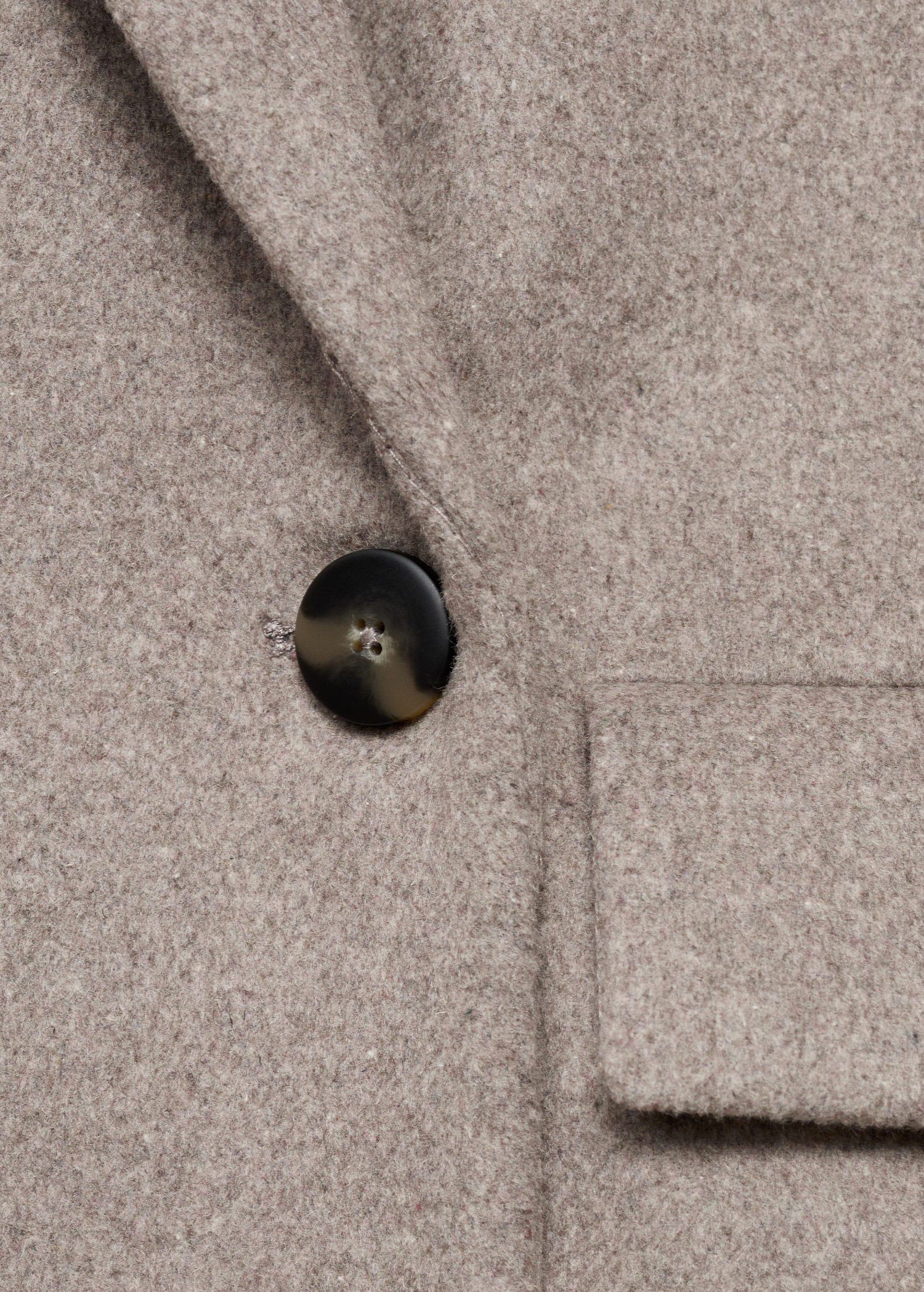 Double-breasted wool coat