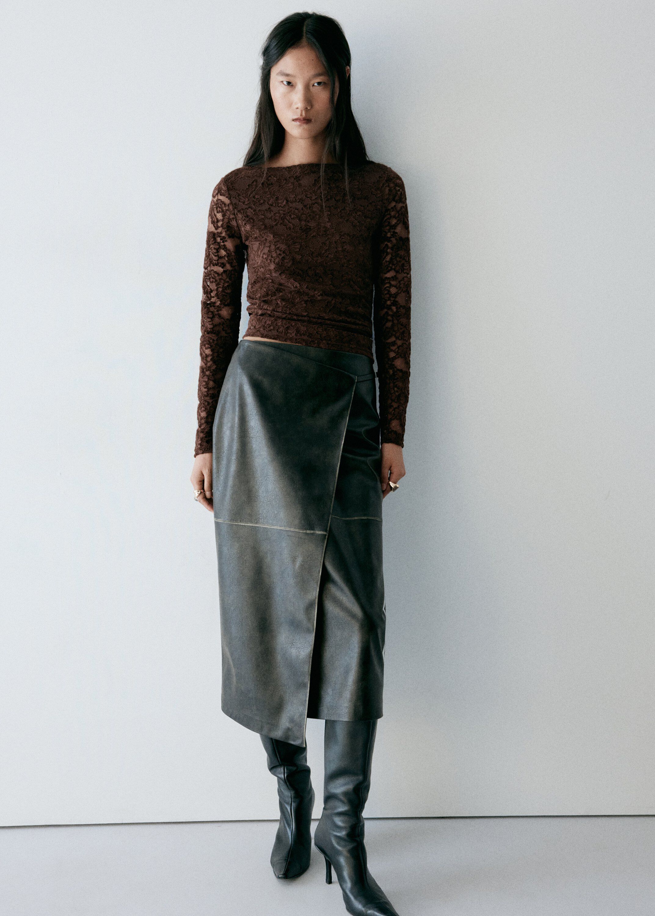 Velvet lace top