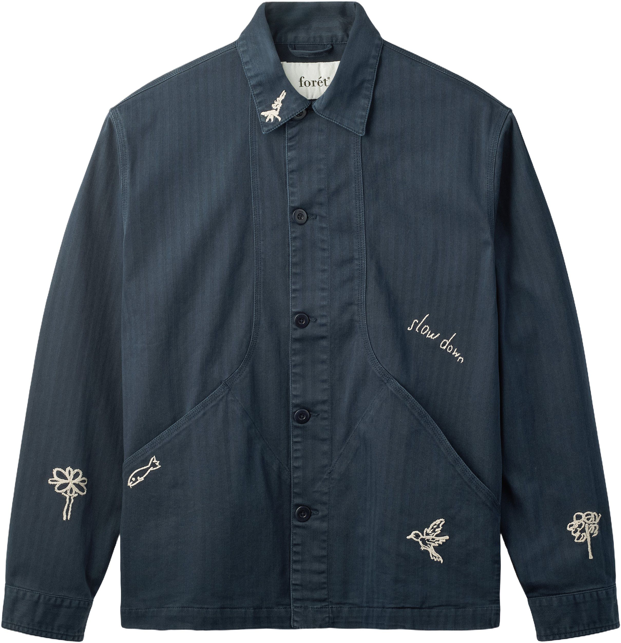 BERRY HERRINGBONE EMBROIDERY OVERSH