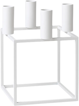 Kubus 4, Candle Holder, White